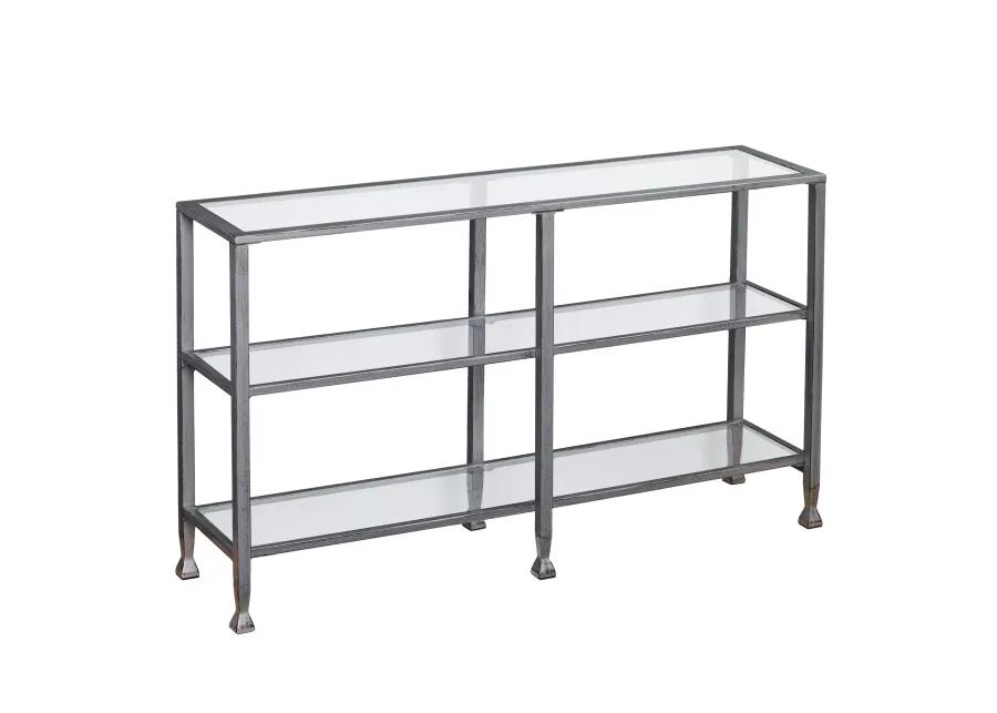 Jaymes Metal/Glass 3-Tier Console