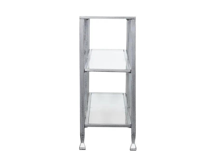 Jaymes Metal/Glass 3-Tier Console