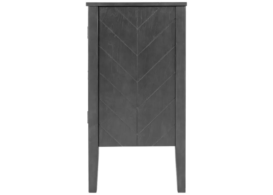 Antique Gray Accent Storage Cabinet with Adjustable Shelf