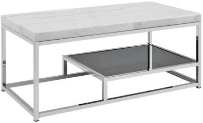 Aston White Marble Top Cocktail Table