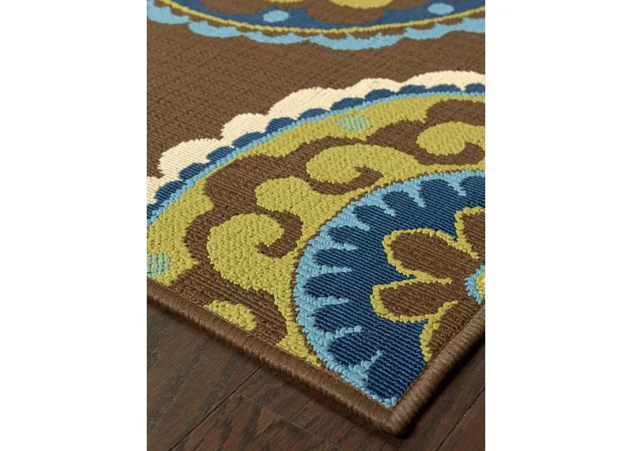 Caspian 2'3" x 7'6" Brown Rug