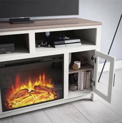 Ameriwood Home Carver Electric Fireplace Space Heater TV Stand for TVs up to 60"