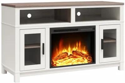 Ameriwood Home Carver Electric Fireplace Space Heater TV Stand for TVs up to 60"