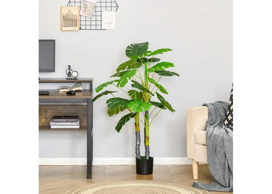 Indoor/Outdoor Green: 4ft Artificial Monstera Tree in Nursery Pot