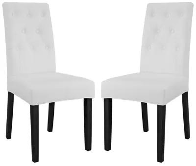 Confer Dining Side Chair Vinyl Set of 2