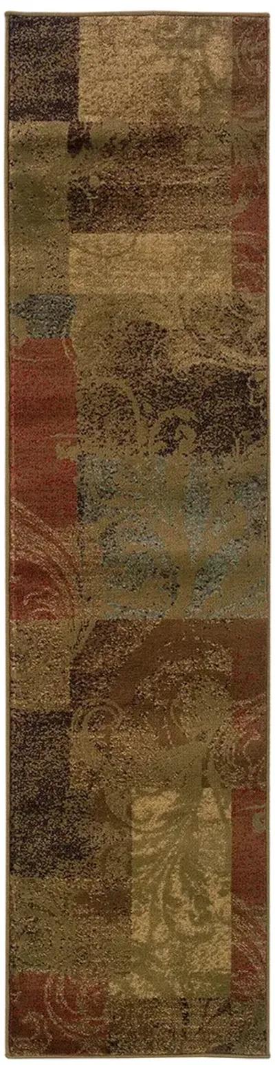 Hudson 1'10" x 7'6" Green Rug