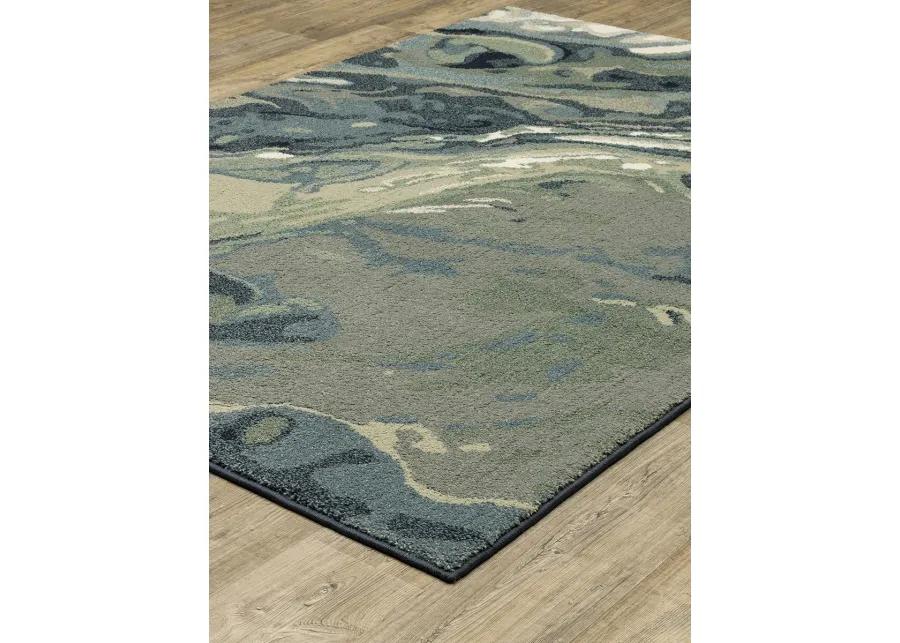 Seneca 6'7" x 9'2" Blue Rug