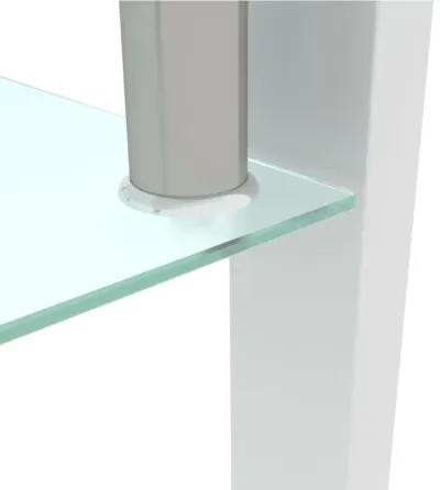 Clear Modern Side Center Table for Living Room - Sleek Style and Versatile