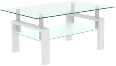 Clear Modern Side Center Table for Living Room - Sleek Style and Versatile