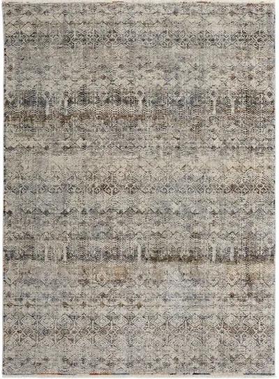 Kaia 39GLF Tan/Ivory/Blue 3' x 8' Rug