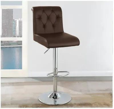 Espresso Faux Leather Barstools Set of 2