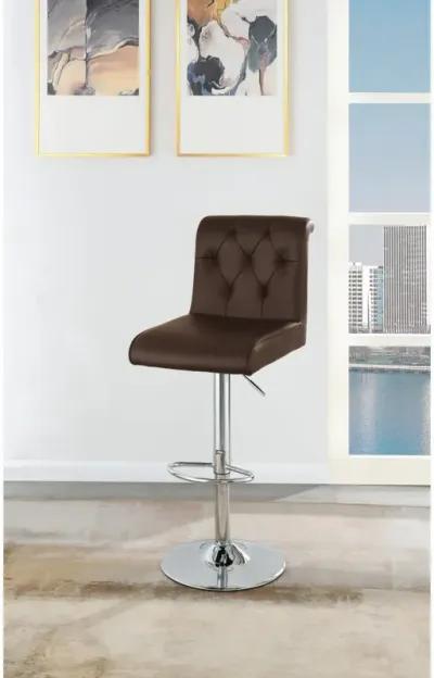 Espresso Faux Leather Barstools Set of 2