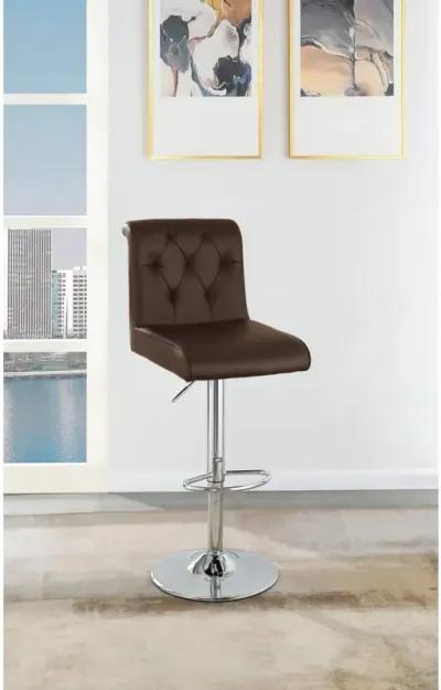 Espresso Faux Leather Barstools Set of 2