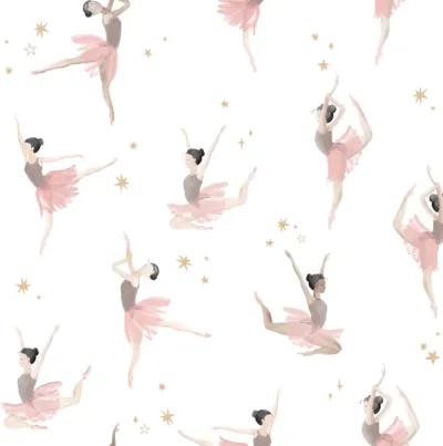 Lambs & Ivy Ballerina Baby Breathable 100% Cotton Fitted Crib Sheet - White