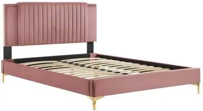 Modway - Zahra Channel Tufted Performance Velvet Twin Platform Bed