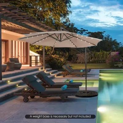 Hivvago 10 Feet Patio Cantilever Umbrella with Tilting System