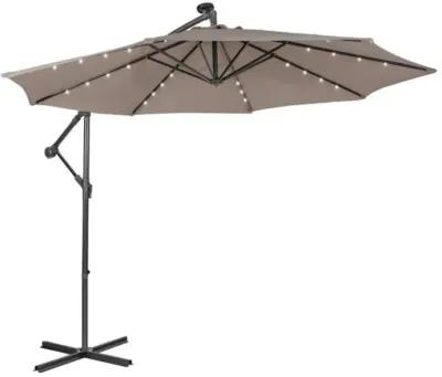 Hivvago 10 Feet Patio Cantilever Umbrella with Tilting System