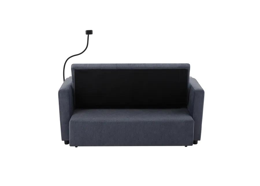 Merax Convertible Sofa Bed Loveseat with 3 USB Ports