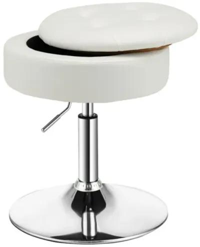 Hivvago Adjustable 360� Swivel Storage Vanity Stool with Removable Tray