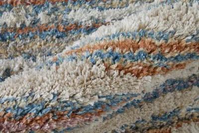 Mynka 39IEF Ivory/Blue/Orange 2'6" x 8' Rug