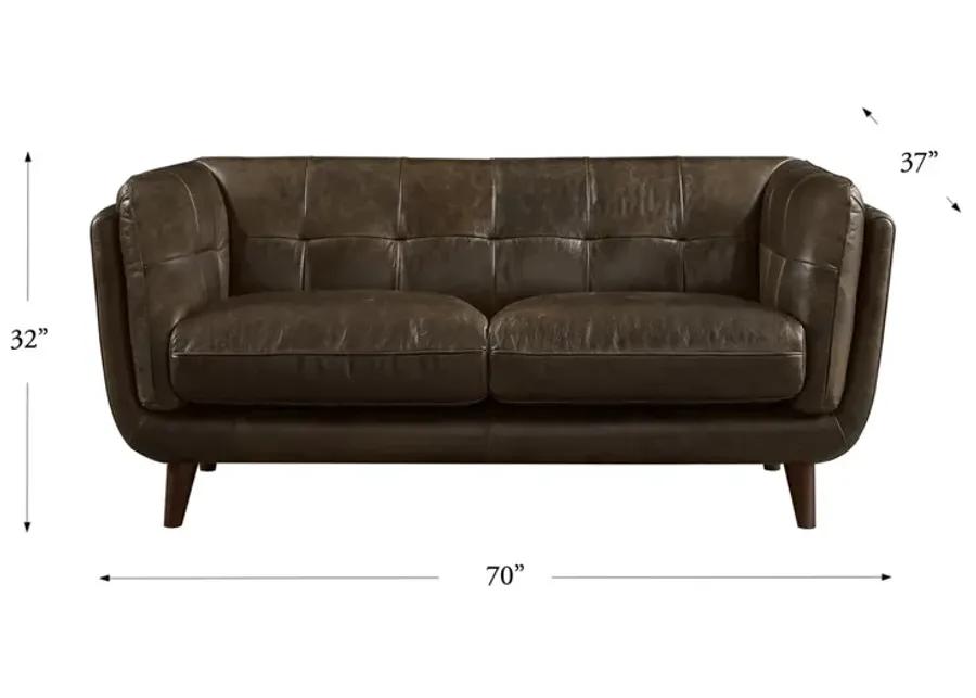 Solana Top Grain Leather Loveseat