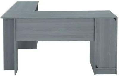 Functional L-SHAPED Desk with Storage, Grey