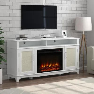 FESTIVO Farmhouse TV Stand with 26" Fireplace -Fits TVs up to 65"