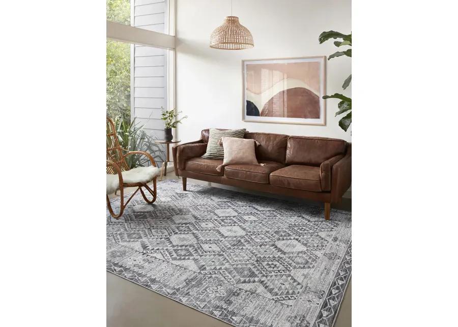 Zion ZIO03 Charcoal/Slate 7'6" x 9'6" Rug