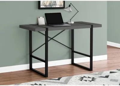 Monarch Specialties I 7660 Computer Desk, Home Office, Laptop, 48"L, Work, Metal, Laminate, Grey, Black, Contemporary, Modern