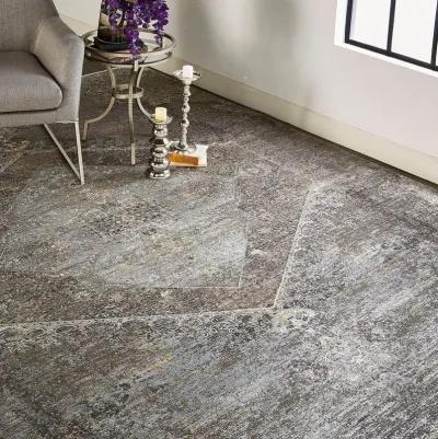 Sarrant 3963F Gray/Silver/Ivory 2'8" x 8' Rug