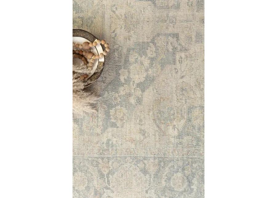 Priya PRY08 Bone/Bluestone 8'6" x 12' Rug