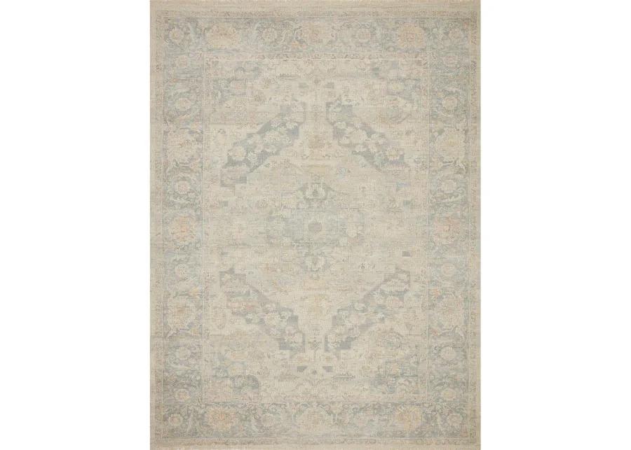 Priya PRY08 Bone/Bluestone 8'6" x 12' Rug