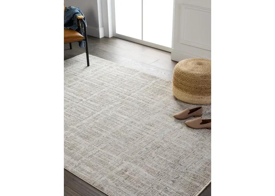 En Blanc Sovis Gray 3' x 8' Runner Rug