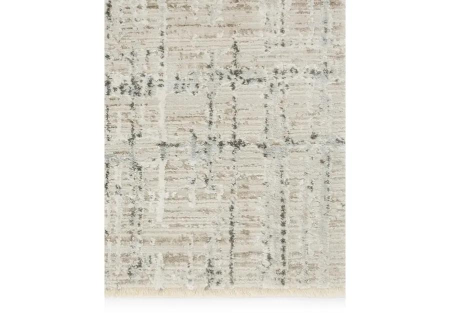 En Blanc Sovis Gray 3' x 8' Runner Rug