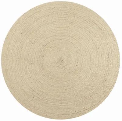 Zara Braided Coastal Cottage Round Jute. Round Area Rug