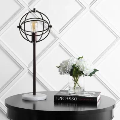 Atomic Edison Bulb Metal/Marble Modern LED Table Lamp