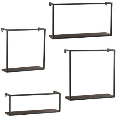 Holly & Martin Zyther Metal Wall Shelves (Set of 4)