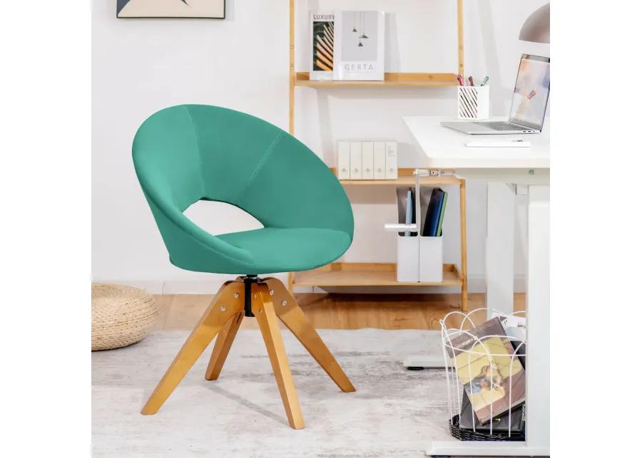 Swivel Accent Chair with Oversized Upholstered Seat for Home Office