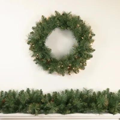 9' x 10 Yorkshire Pine Artificial Christmas Garland - Unlit