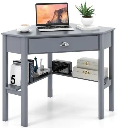 Corner Wooden Piece Laptop Computer Desk