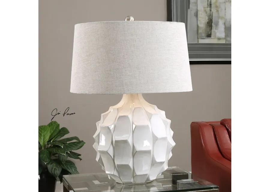 Uttermost Guerina Scalloped White Lamp