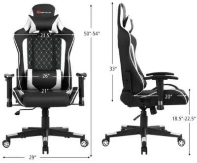 Hivvago Massage Gaming Chair with Lumbar Support and Headrest