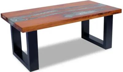 vidaXL Coffee Table Teak Resin 39.4"x19.7"