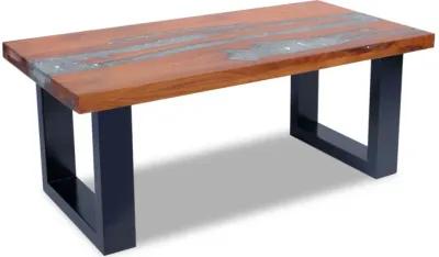 vidaXL Coffee Table Teak Resin 39.4"x19.7"