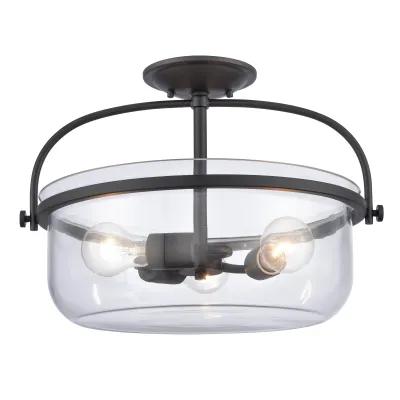 Wentworth Semi Flush Mount in Black