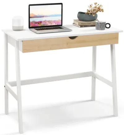 Wooden Computer Desk with Drawer for Home Office