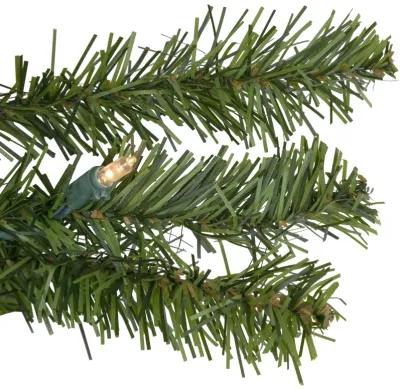 5' Pre-Lit Commercial Canadian Pine Artificial Christmas Wreath  Clear Lights