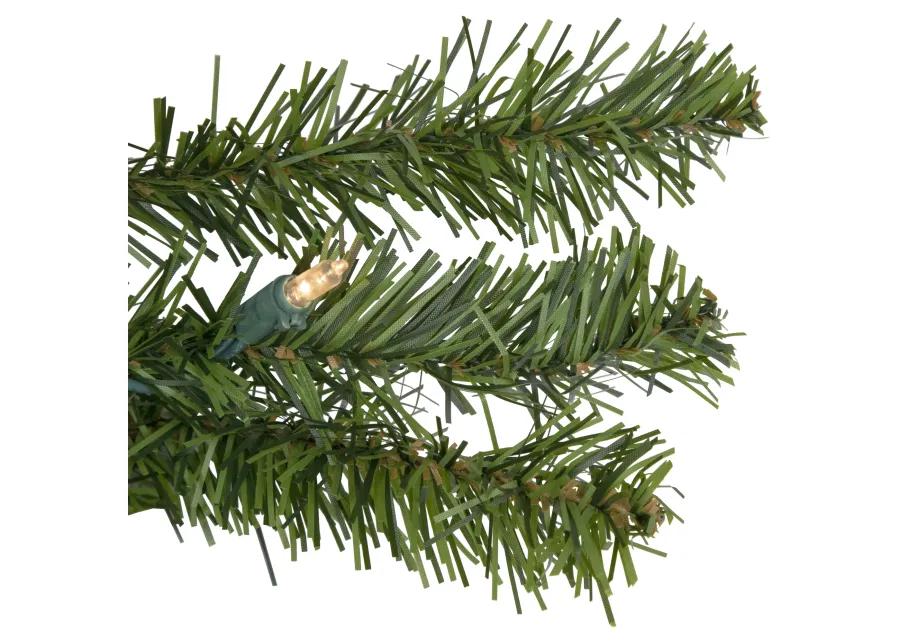 5' Pre-Lit Commercial Canadian Pine Artificial Christmas Wreath  Clear Lights