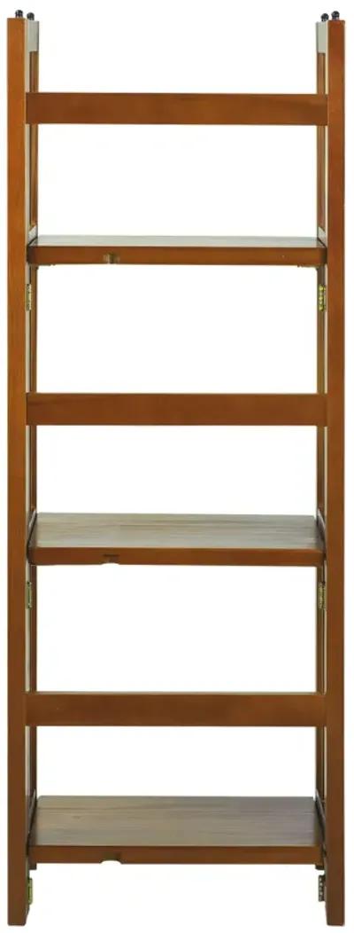 Casual Home 3-Shelf Folding Bookcase (14" Wide)-Honey Oak