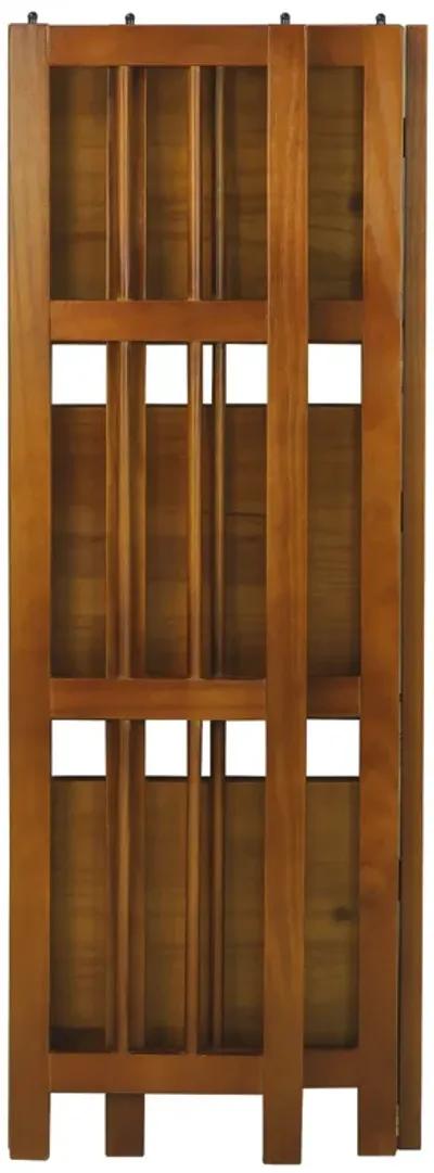 Casual Home 3-Shelf Folding Bookcase (14" Wide)-Honey Oak